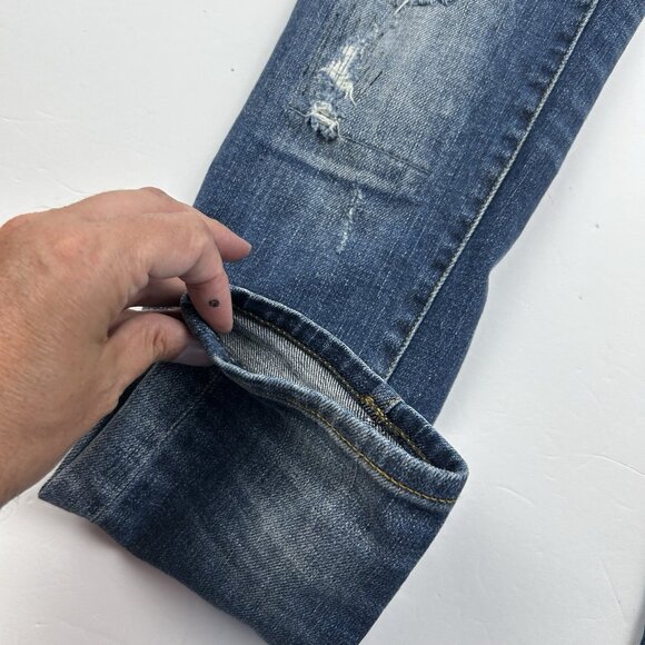 Ralph Lauren Rugby Skinny Distressed Blue Jeans Size 28x31 - Picture 5 of 16
